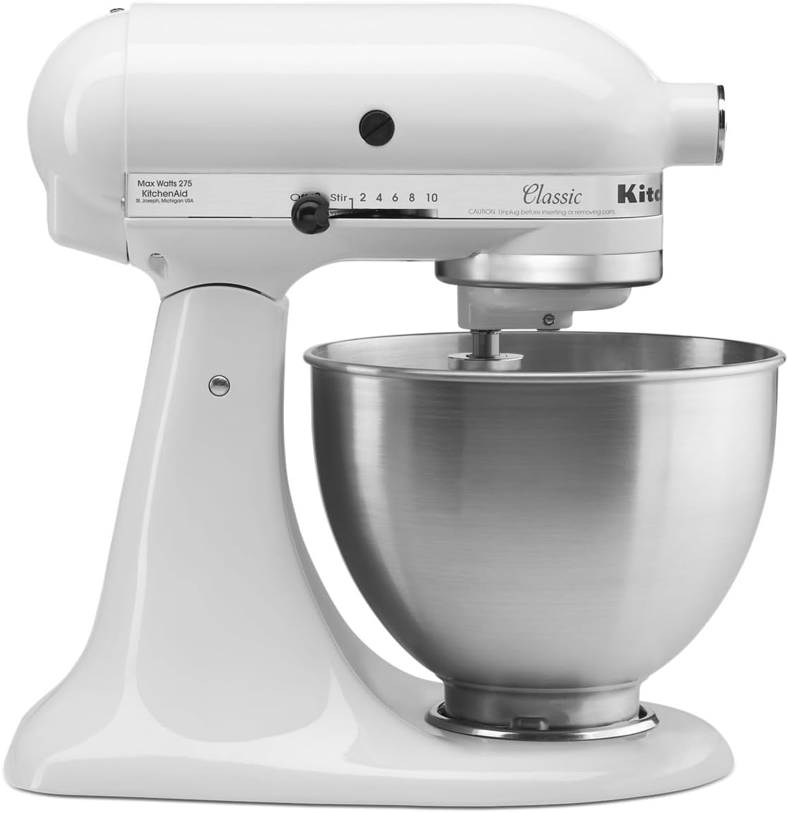 KitchenAid Classic K45SSWH stand mixer in White