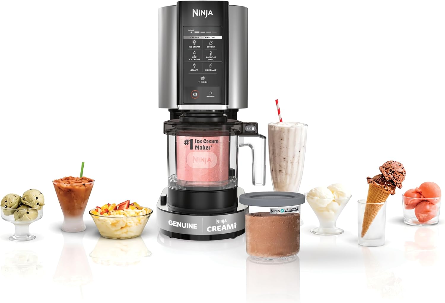 Ninja CREAMi 7-in-1 Ice Cream Maker NC301 in Silver