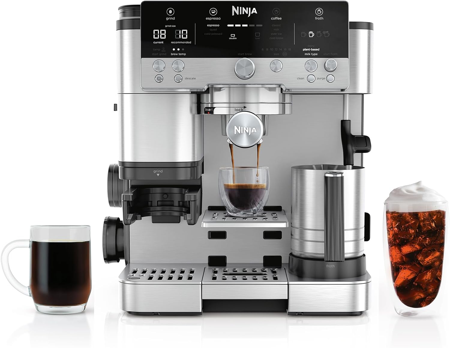Ninja Luxe Café Premier 3-in-1 Espresso Machine ES601 in Stainless Steel